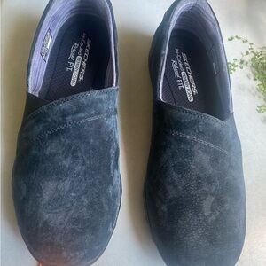 Skechers Women’s Dark Blueish Gray Slip-On Loafers Shoes